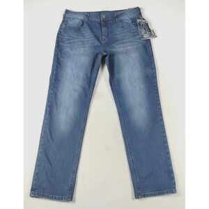 Seven7 Slim Fit Jeans Mens 36 Blue Medium Wash Straight Stretch Denim Casual